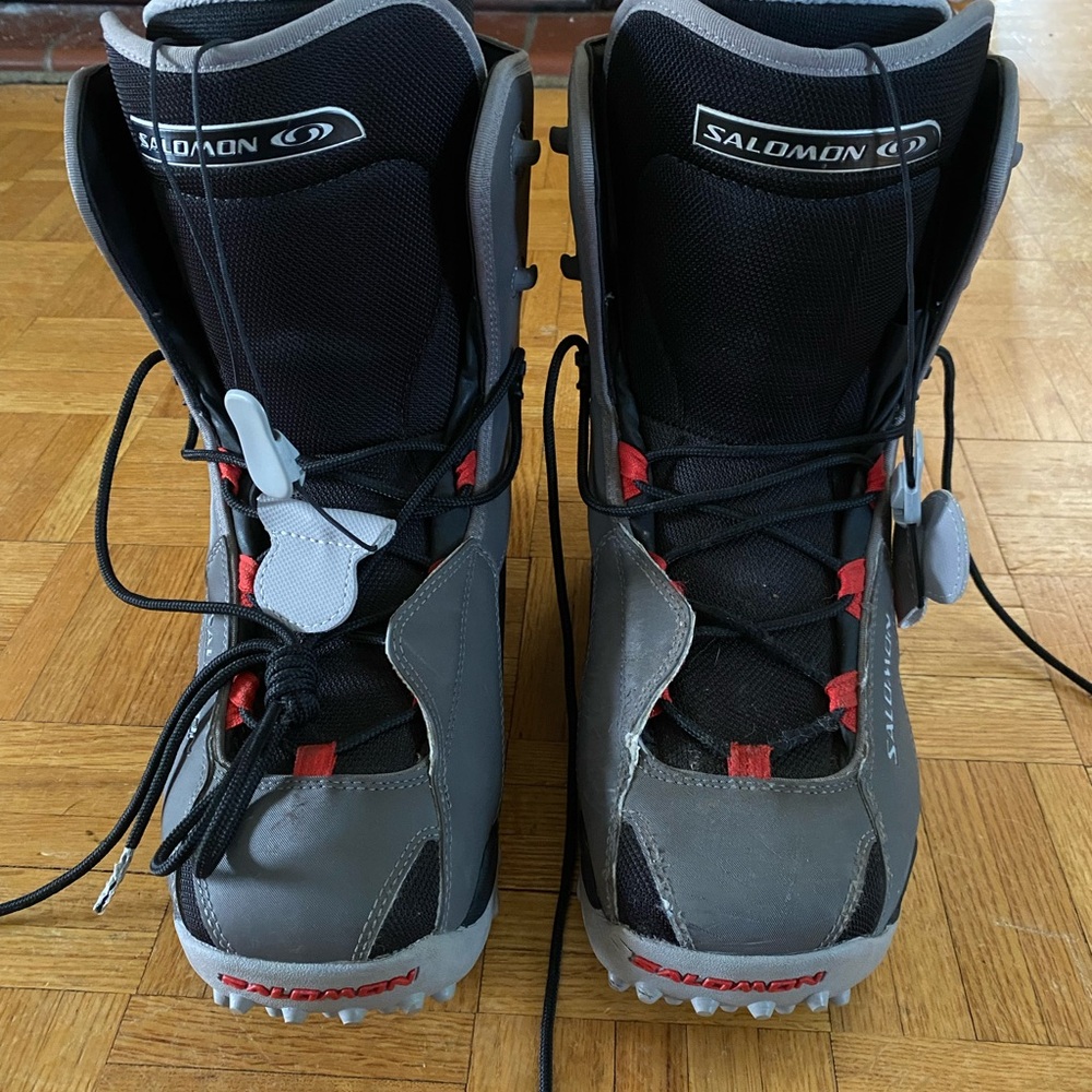 Salomon Black and Gray Snow Boots